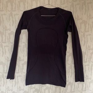 Dark purple Lululemon run long sleeve size 6